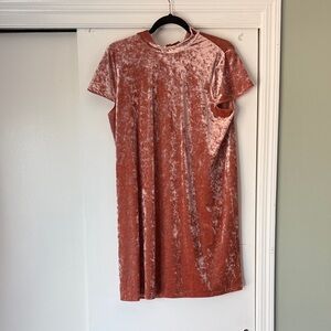 Madewell Blush Pink Velvet Mini Dress – Women’s Size L